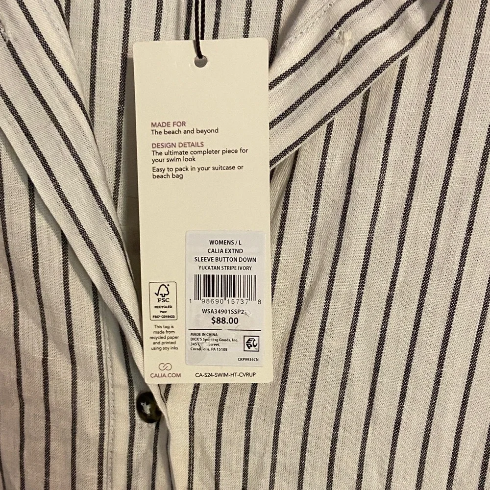 Classic Striped Midi Shirt Dress - Picture 3 of 4